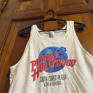 90s vintage planet Hollywood white tank top